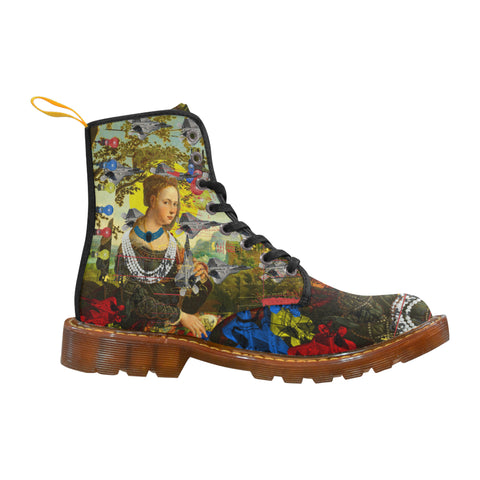THE PLANE TECHNICIAN / UNPAINTER Women's All Over Print Fabric High Boots