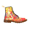 THE ONE BIG QUEEN AND THE MANY LITTLE RED LOBSTERS Women's All Over Print Fabric High Boots