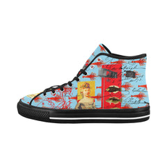 THE SHOWY PLANE HUNTER AND FISH IV Men's All Over Print Canvas Sneakers
