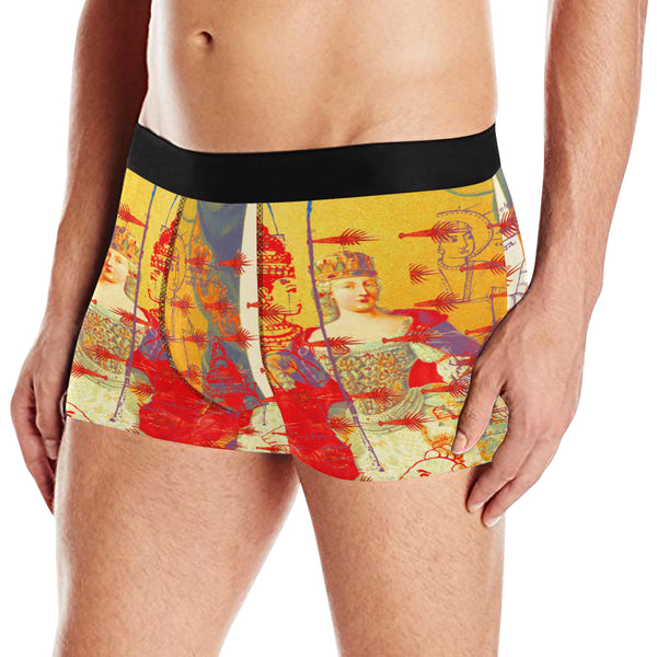 THE ONE BIG QUEEN AND THE MANY LITTLE RED LOBSTERS Men's All Over Print Boxer Briefs