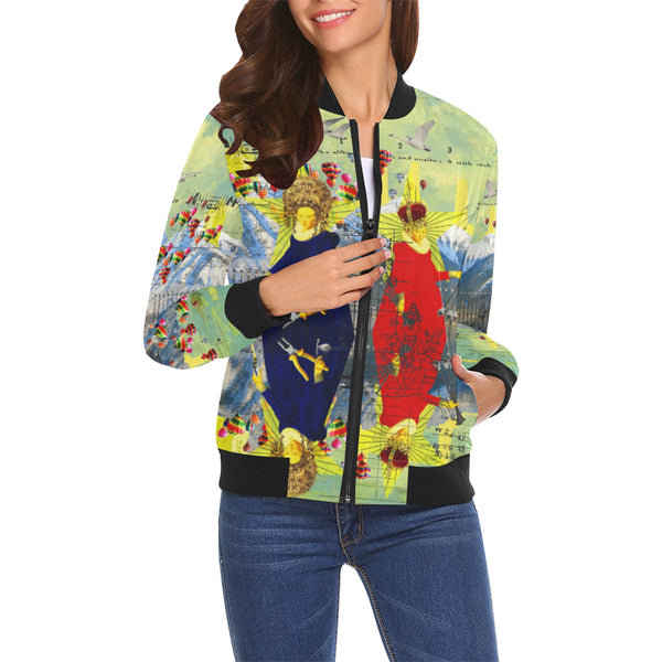 THE LAMPPOST INSTALLATION CREW VIII All Over Print Bomber Jacket for Women