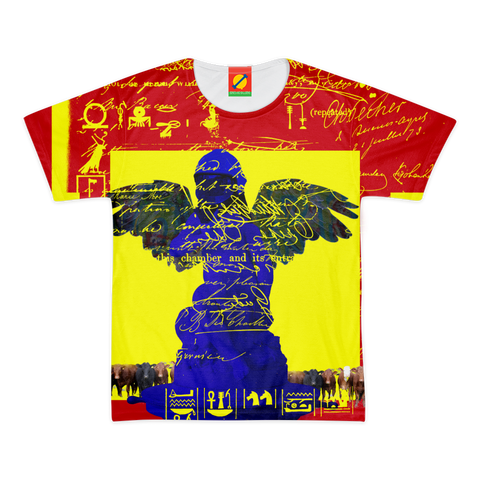 THREE COLORS V: WITH GRAFFITI  YELLOW AND COWS Men's All Over Print Tee