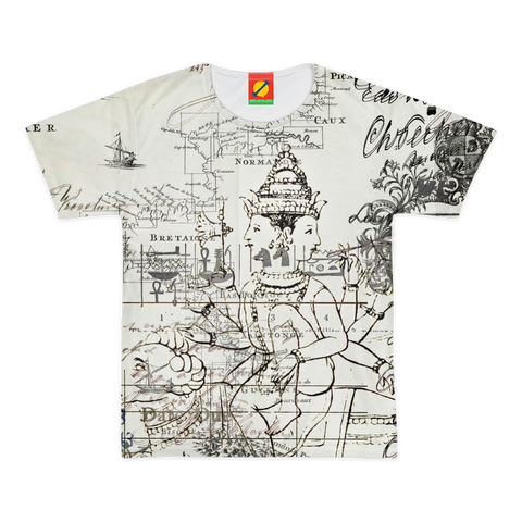 MAP AND SOME ILLUSTRATIONS Men's All Over Print Tee