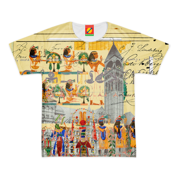 THE COLORFUL HIEROGLYPHICS AND THE MANOR HOUSE Men's All Over Print Tee