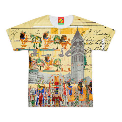 THE COLORFUL HIEROGLYPHICS AND THE MANOR HOUSE Men's All Over Print Tee