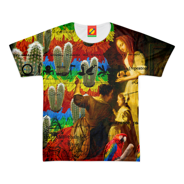 AND THIS, IS THE RAINBOW BRUSH CACTUS. II Women's All Over Print Tee