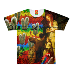 AND THIS, IS THE RAINBOW BRUSH CACTUS. II Women's All Over Print Tee