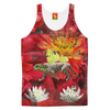 ANIMAL MIX - THE TIGER LIZARD AND THE LOTUS Women's All Over Print Tank Top