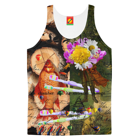 BOUQUETMAN AND THE STUBBORN GOLDFISH II Women's All Over Print Tank Top