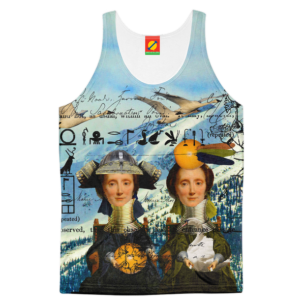THE TWO TWINS IN BLUE AND YELLOW IV I Women's All Over Print Tank Top