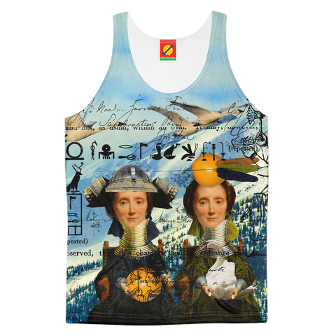 THE TWO TWINS IN BLUE AND YELLOW IV I Men's All Over Print Tank Top