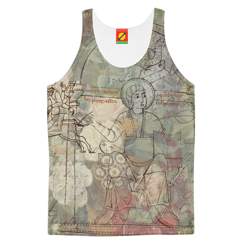 FLOWER PAINTING X MISC. ILLUSTRATIONS Women's All Over Print Tank Top