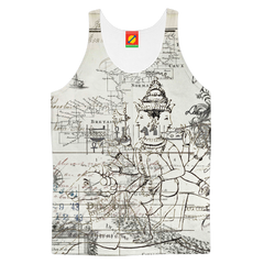 MAP AND SOME ILLUSTRATIONS Women's All Over Print Tank Top