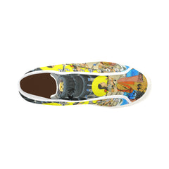1, 2, 3 V Men's All Over Print Canvas Sneakers