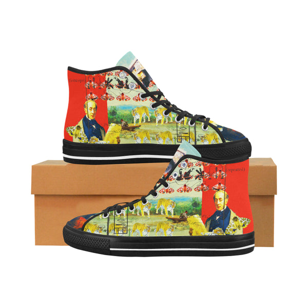 ACCORDING TO PLAN. Men's All Over Print Canvas Sneakers