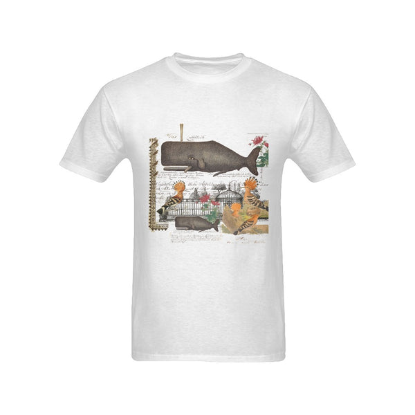 whale and hoopoe 1 3 6 Men's T-Shirt in USA Size (Front Printing Only)