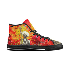 THE SITAR PLAYER Women's All Over Print Canvas Sneakers
