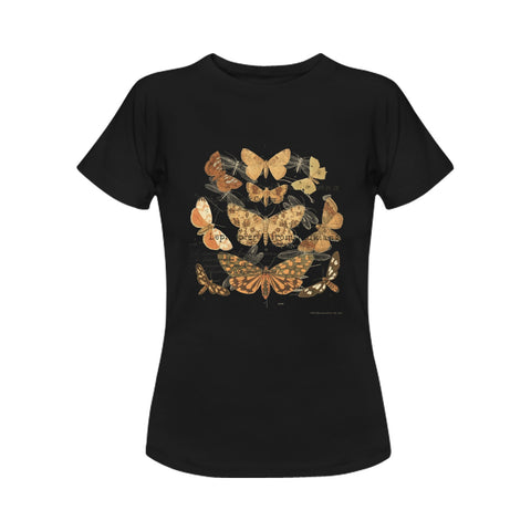 Butterflies 1 Women's Printed Cotton Tee Shirt