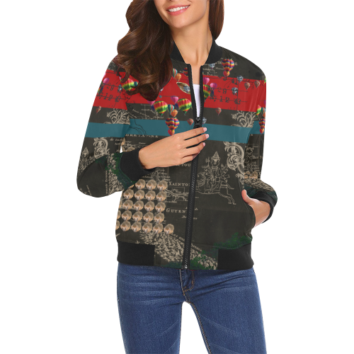 THE HEDGEHOG SOUP UPPER III IV All Over Print Bomber Jacket for Women