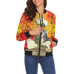 THE SITAR PLAYER All Over Print Bomber Jacket for Women