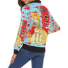 THE SHOWY PLANE HUNTER AND FISH IV All Over Print Bomber Jacket for Women
