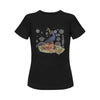 Blue Bird and Sea Urchins Women's Printed Cotton Tee Shirt