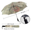 FLOWER PAINTING X MISC. ILLUSTRATIONS Semi-Automatic Foldable Umbrella
