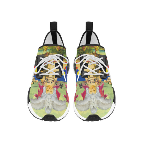 THE WHITE FEATHER HEADDRESS Women's All Over Print Running Shoes