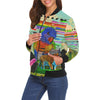 THE BIG PARROT All Over Print Bomber Jacket for Women