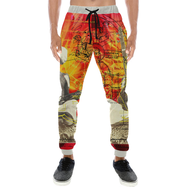 THE SITAR PLAYER Men's All Over Print Sweatpants