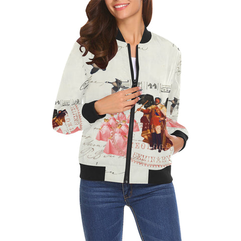 THE KING OF THE FIELD III All Over Print Bomber Jacket for Women