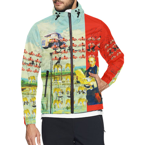 ACCORDING TO PLAN. All Over Print Windbreaker
