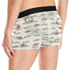 FISH AND A NAUTICAL MAP Men's All Over Print Boxer Briefs