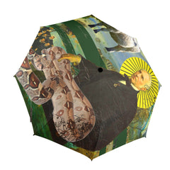 THE SAINT, HIS SNAKE AND HIS COW HAVE COME TO SAVE YOUR SOUL! Semi-Automatic Foldable Umbrella