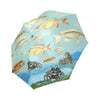 VINTAGE MOTORCYCLES AND COLORFUL FISH... IN THE MOUNTAINS Foldable Umbrella