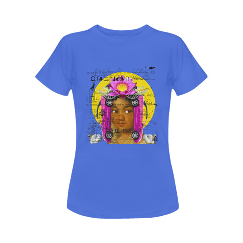 THE BORING HEADDRESS III II II Women's Printed Cotton Tee Shirt