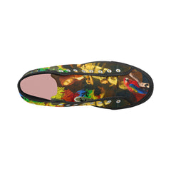 AND THIS, IS THE RAINBOW BRUSH CACTUS. II Women's All Over Print Canvas Sneakers