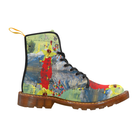 THE LAMPPOST INSTALLATION CREW VIII Men's All Over Print Fabric High Boots