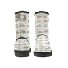 FISH AND A NAUTICAL MAP Unisex All Over Print Snow Boots