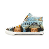 THE TWO TWINS IN BLUE AND YELLOW IV I Women's All Over Print Canvas Sneakers