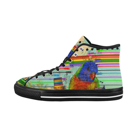 THE BIG PARROT Men's All Over Print Canvas Sneakers