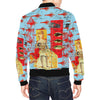 THE SHOWY PLANE HUNTER AND FISH IV All Over Print Bomber Jacket for Men