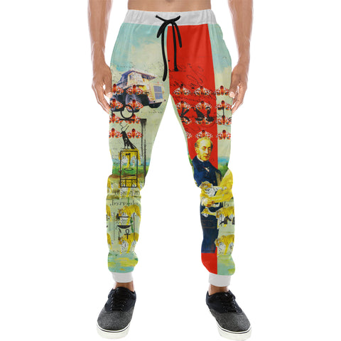 ACCORDING TO PLAN. Men's All Over Print Sweatpants