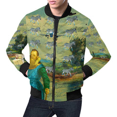 A PACKAGE FOR THE ZEBRAS All Over Print Bomber Jacket for Men