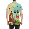 KITCHENWARES AND DANDELIONS Men's All Over Print Short Sleeve Button Down Shirt