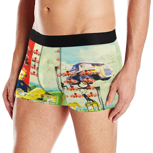 ACCORDING TO PLAN. Men's All Over Print Boxer Briefs