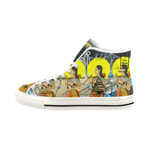 1, 2, 3 V Men's All Over Print Canvas Sneakers