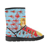 THE SHOWY PLANE HUNTER AND FISH IV Unisex All Over Print Snow Boots