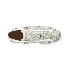 MAP AND SOME ILLUSTRATIONS Men's All Over Print Canvas Sneakers