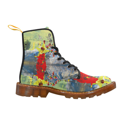 THE LAMPPOST INSTALLATION CREW VIII Women's All Over Print Fabric High Boots
